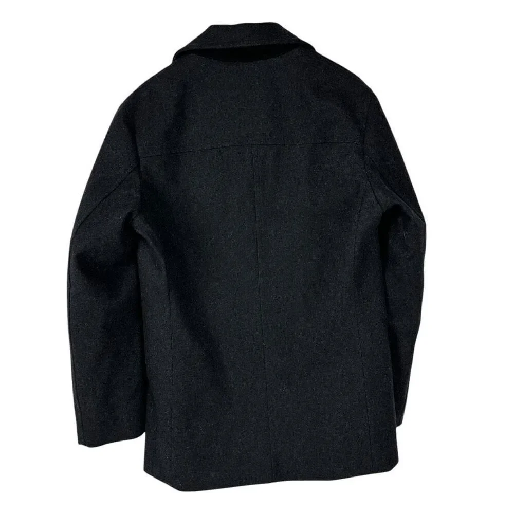 Cole Haan Men’s Wool Polyester Black Overcoat Size Small MSRP $595